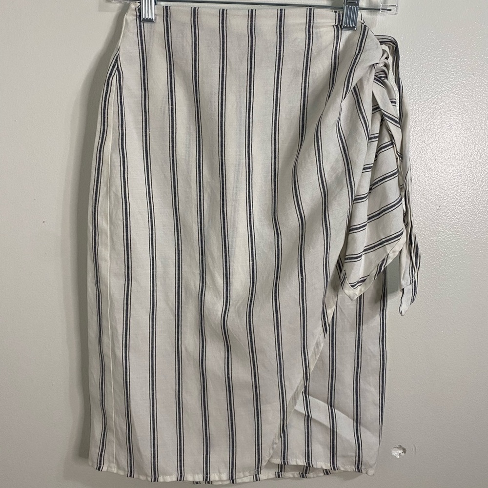 Striped tie skirt